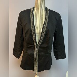 Rock & Republic Black Blazer with jewel Chain Detail 12